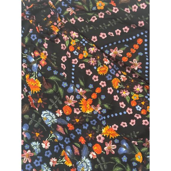 NEW Olivaceous Black Floral Thin Wide Leg Pants Women Small Boho Festival Hippie - Picture 7 of 16